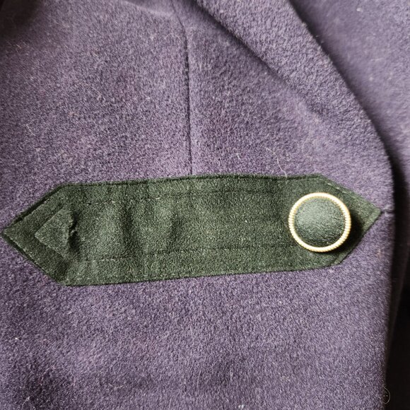 Mallia Coat Virgin Wool and Cashmere Ladies Lg -XL Purple Fabric made in Italy - Picture 6 of 8
